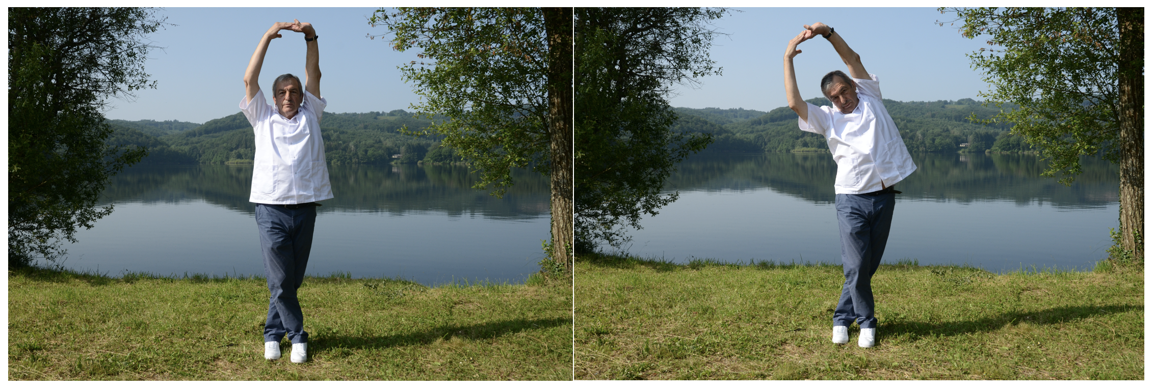 Figure 7 : Étirement frontal en extension des mains